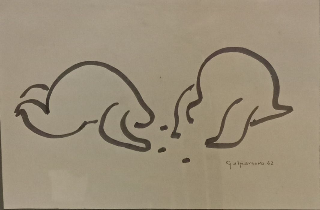 1962 Dibujo 17x25 Tinta china sobre papel